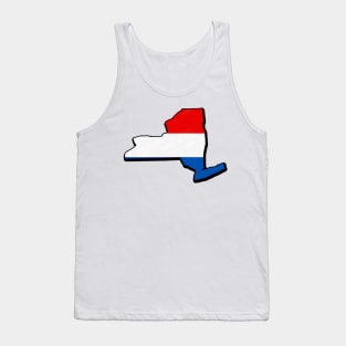 Red, White, and Blue New York Outline Tank Top